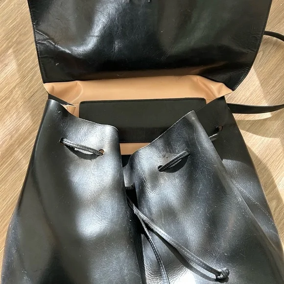 Mansur Gavriel Leather Flap Handle Bag